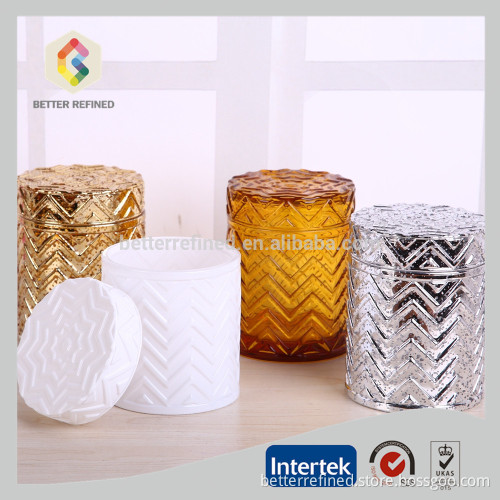 Luxury Glass Candle Jar With Flat Lid